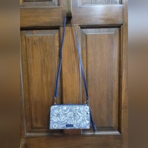 Sakroots Navy Floral Crossbody Bag